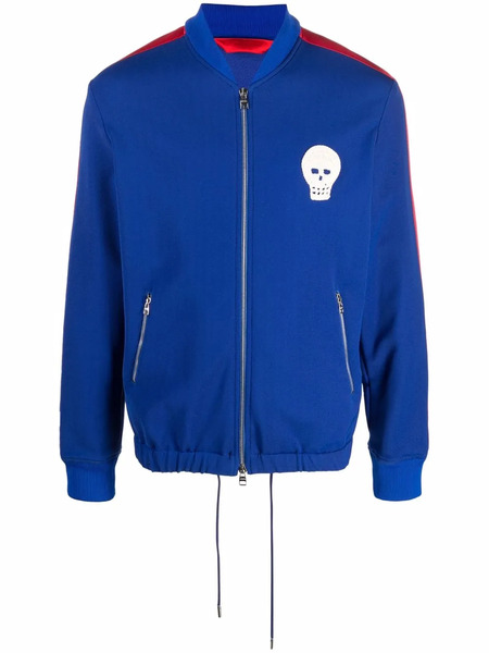  Alexander Mcqueen Skull Patch Sports Jacket - Blue 