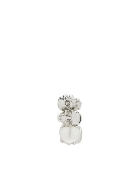  Alexander Mcqueen Skull Pearl-embellished Earring - Neutrals 