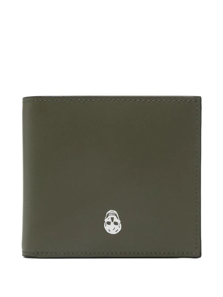  Alexander Mcqueen Skull-plaque Bi-fold Wallet - Green 