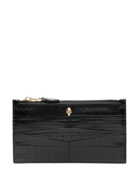  Alexander Mcqueen Skull-stud Cardholder - Black 