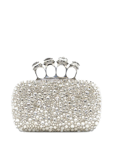  Alexander Mcqueen Spider Knuckle Clutch Bag - Silver 
