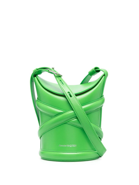  Alexander Mcqueen The Curve Bucket Bag - Green 