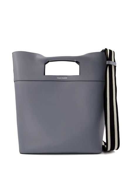  Alexander Mcqueen The Square Leather Tote - Grey 