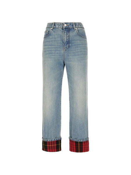  Alexander Mcqueen Wash Cuff Jeans - Blue 