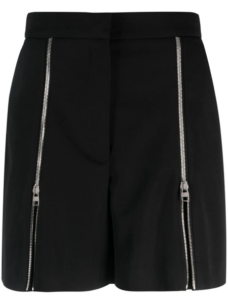  Alexander Mcqueen Zip-embellished Wool Shorts - Black 