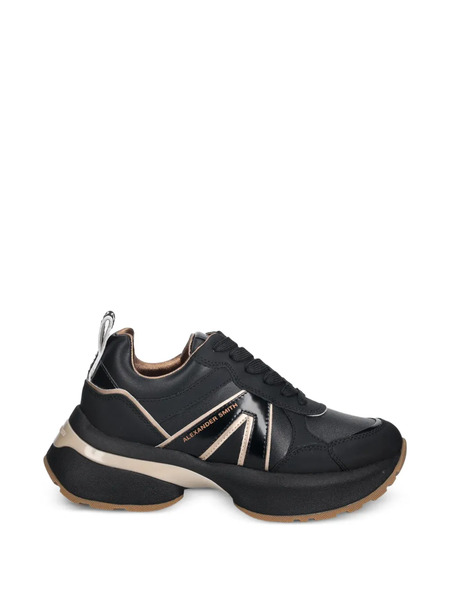  Alexander Smith Victoria Platform Panelled Sneakers - Black 