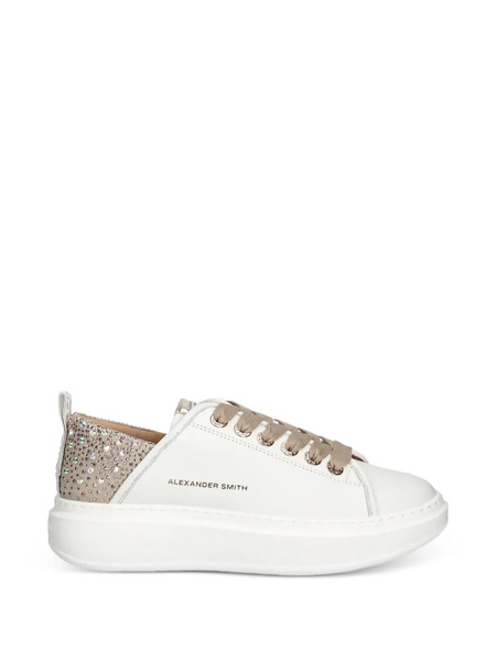  Alexander Smith Wembley Embellished Low-top Sneakers - White 