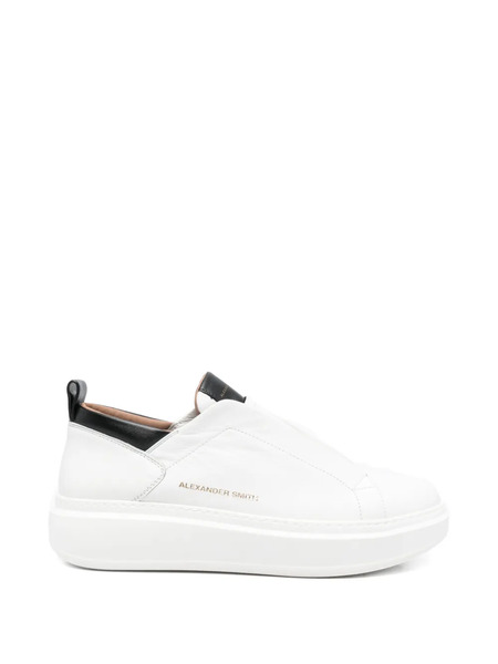  Alexander Smith Wembley Slip-on Leather Sneakers - White 
