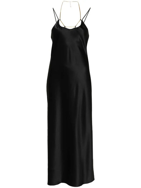  Alexander Wang Chain-strap Silk Midi Dress - Black 