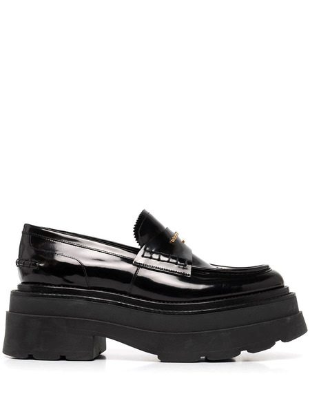 Alexander Wang Chunky Sole Leather Loafers - Black 