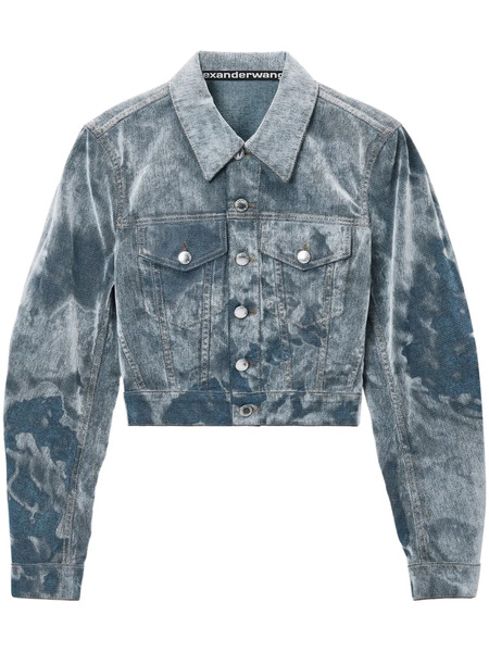  Alexander Wang Cloud-print Trucker Jacket - Blue 
