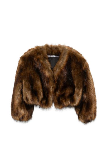  Alexander Wang Cropped Faux-fur Jacket - Brown 