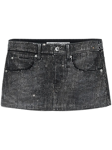  Alexander Wang Crystal-embellished Mini Skirt - Black 