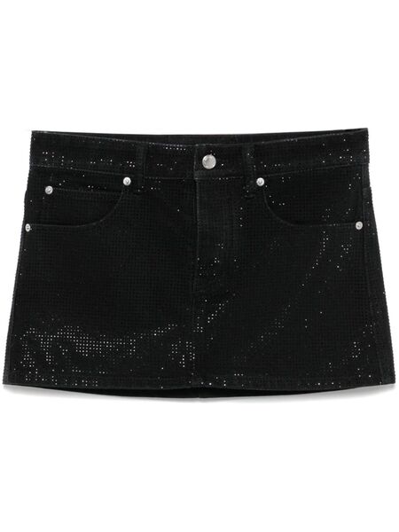  Alexander Wang Crystal-embellished Mini Skirt - Black 