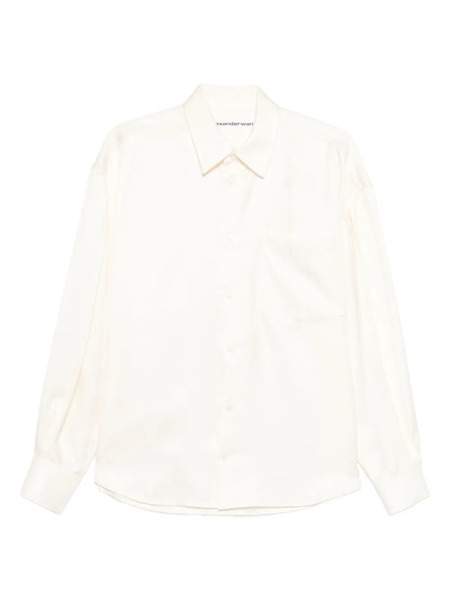  Alexander Wang Cut-out Silk Shirt - White 