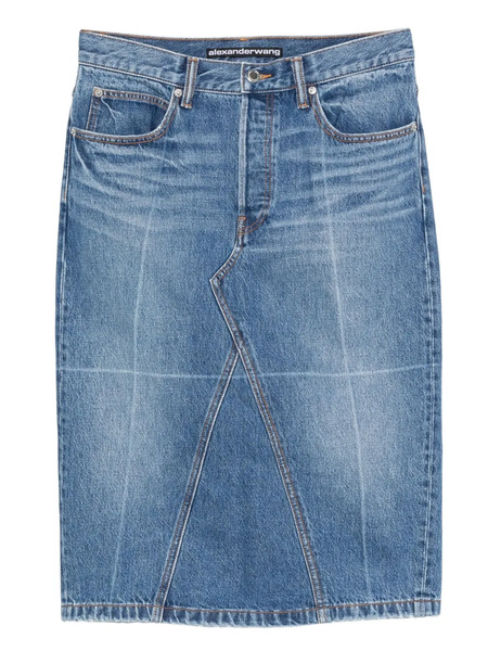  Alexander Wang Denim Midi Skirt - Blue 