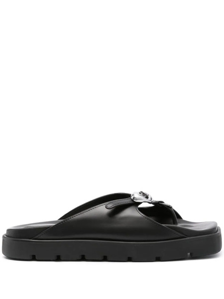  Alexander Wang Dome Logo-buckle Sandals - Black 