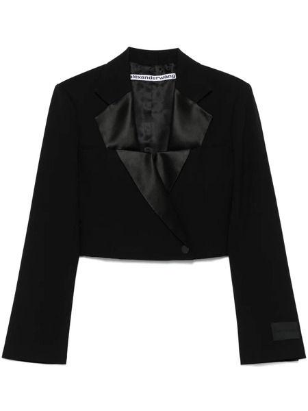  Alexander Wang Double-breasted Cropped Blazer - Black 