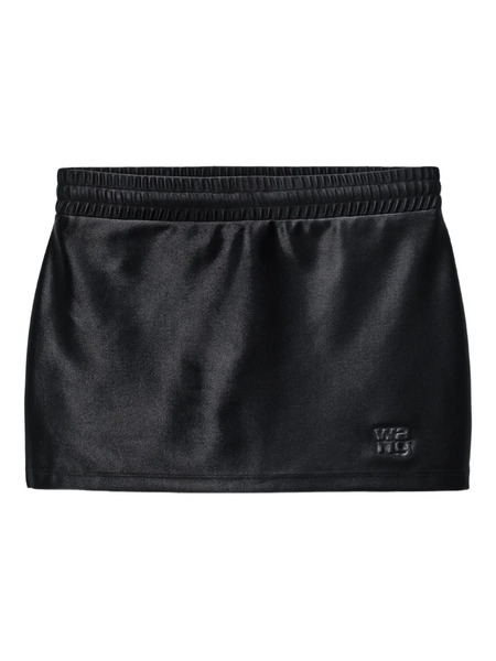  Alexander Wang Elasticated-waistband Satin Skirt - Black 