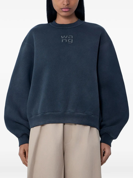  Alexander Wang Embroidered-logo Sweatshirt - Grey 
