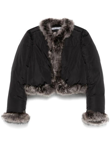  Alexander Wang Faux Fur-trim Puffer Jacket - Black 