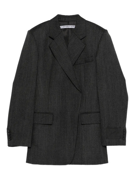  Alexander Wang Fitted Blazer Wool Mini Dress - Grey 