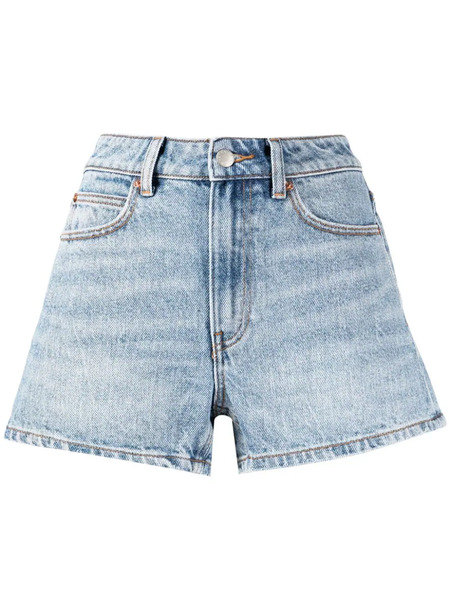  Alexander Wang High-rise Denim Shorts - Blue 