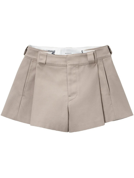  Alexander Wang High-waisted Pleated Shorts - Neutrals 
