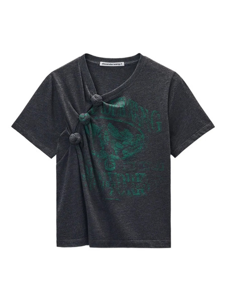  Alexander Wang Knotted Graphic T-shirt - Black 