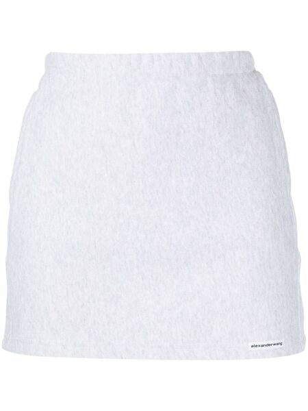  Alexander Wang Logo-appliqué Mini Skirt - Grey 