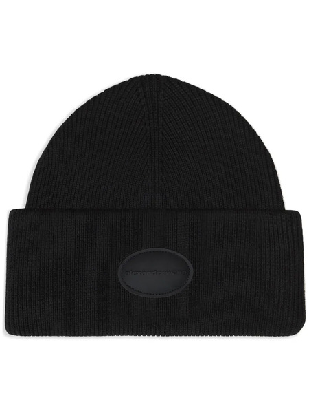  Alexander Wang Logo-patch Beanie - Black 