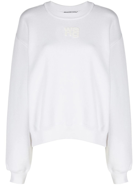  Alexander Wang Logo-print Cotton Sweatshirt - White 