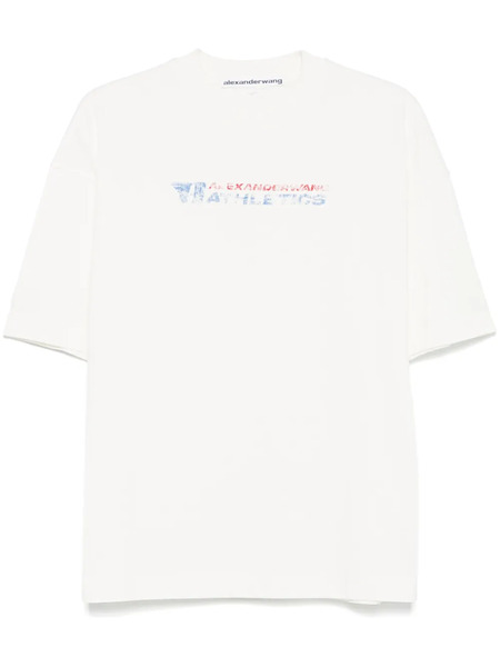  Alexander Wang Logo-print T-shirt - Neutrals 