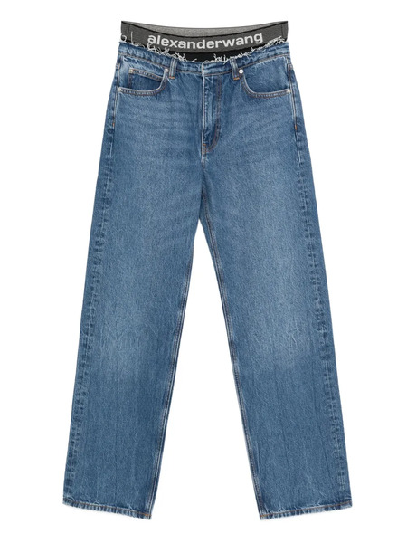 Alexander Wang Logo-waistband Jeans - Blue 