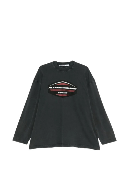  Alexander Wang Long-sleeved Graphic T-shirt - Grey 