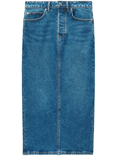  Alexander Wang Low-rise Denim Midi Skirt - Blue 