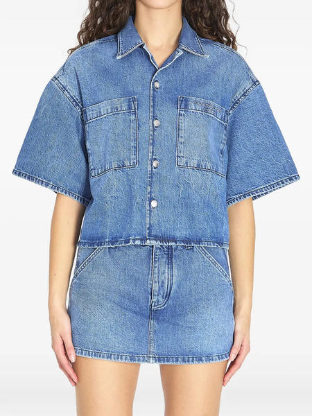  Alexander Wang Patch-pocket Denim Shirt - Blue 