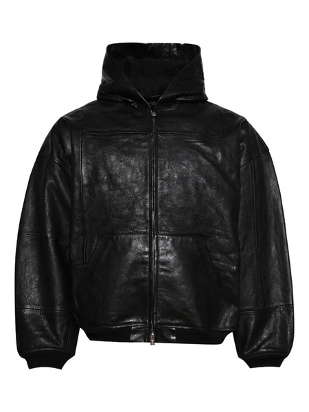  Alexander Wang Patchwork Hooded Jacket - Black 