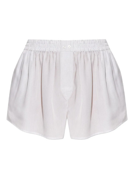  Alexander Wang Pinstripe Elastic-waist Shorts - White 