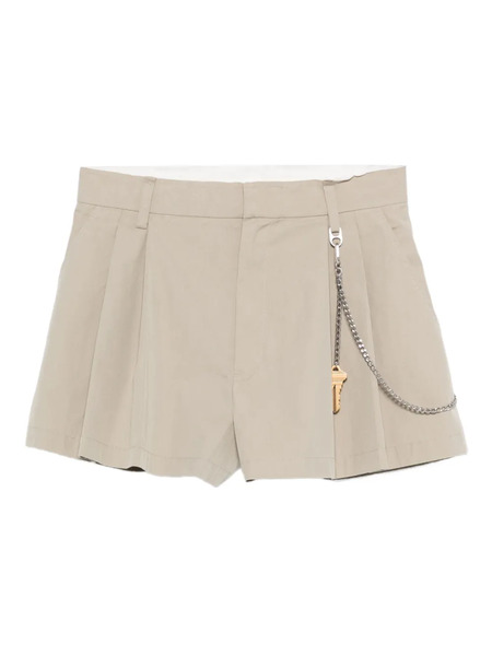  Alexander Wang Pleated Chain-embellished Shorts - Green 