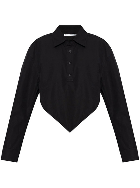  Alexander Wang Pointed Organic-cotton Shirt - Black 