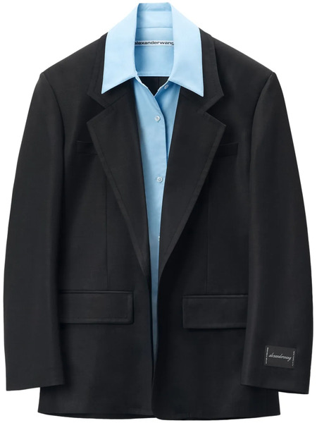  Alexander Wang Pre-styled Layered Single-breasted Blazer - Black 