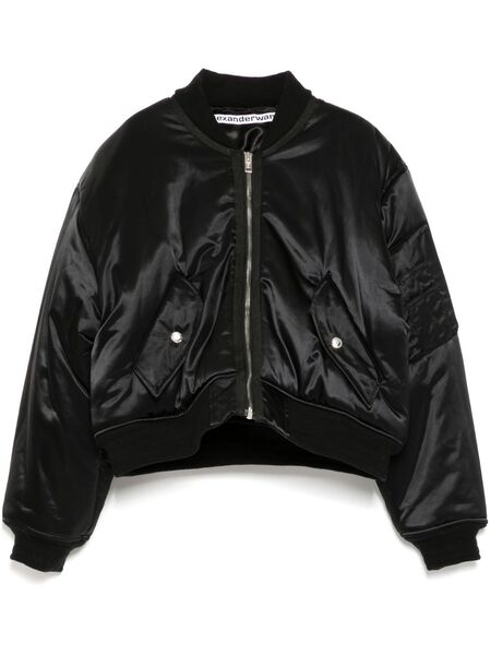  Alexander Wang Shrunken Bomber Jacket - Black 