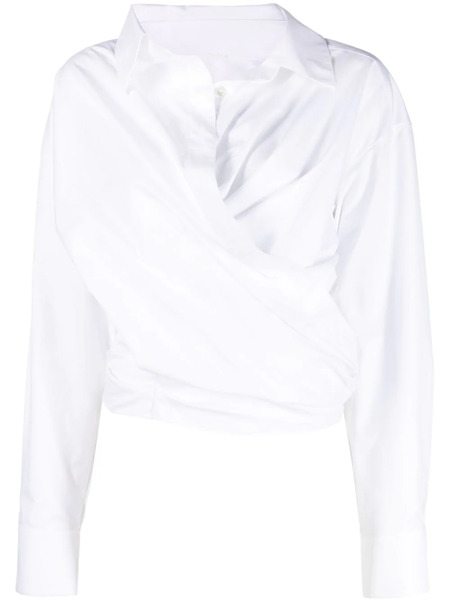  Alexander Wang Wrap Cotton Shirt - White 
