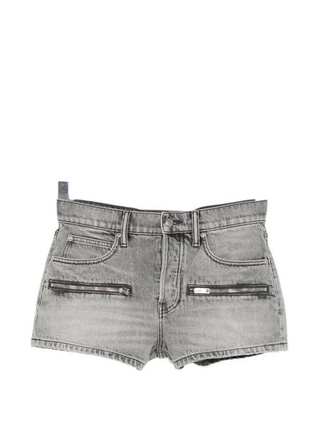  Alexander Wang Zip-pocket Denim Shorts - Grey 