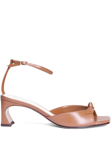  Alexandre Birman 60mm Clarita Espresso Bow Ankle Strap Sandals - Brown 