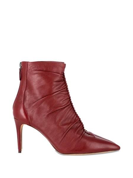  Alexandre Birman Susanna Pointed Ruched Ankle Boots - Red 
