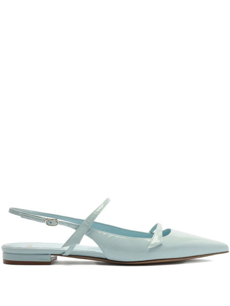  Alexandre Birman Tita Pointed-toe Straps-detail Flat Sandals - Blue 