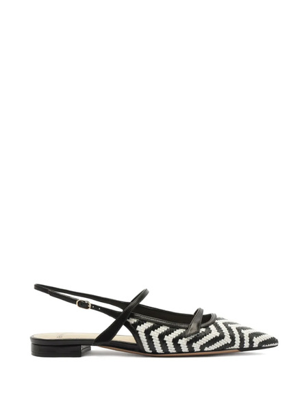  Alexandre Birman Tita Raffia Zigzag Strap Pumps - White 