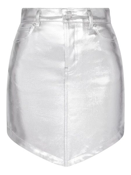  Alexandre Vauthier Asymmetric-denim Mini Skirt - Silver 
